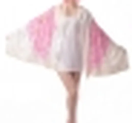 Costume ali di angelo poncho rosa donna