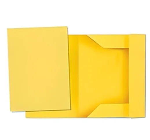 Cartelline a 3 lembi  Eco-180 g/mq-24 5x33 cm-giallo-conf. 50