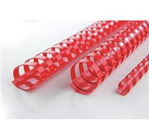 Dorsi plastici  - dorso 19 mm - 180 fogli - rosso - conf. 100