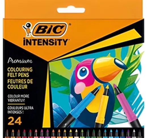 Pennarelli con grip BIC Intensity Premium 0 73 mm assortiti conf. 24