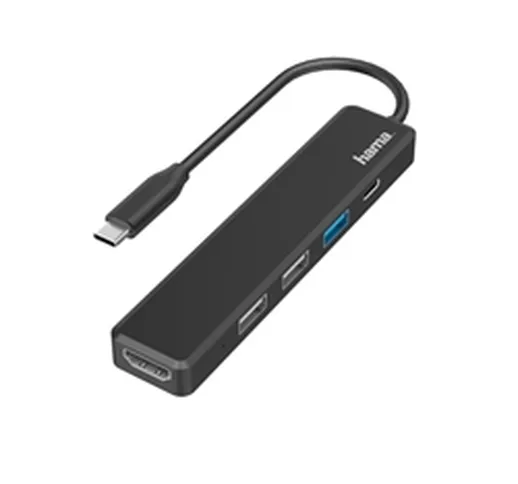 Adattatore USB-C -3 porte USB A-1-1 porta HDMI-nero