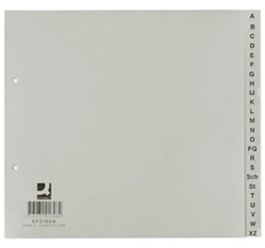 Divisori alfabetici  A-Z metà altezza 23x21cm grigio 24 ff