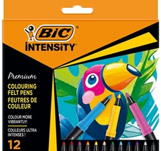 Pennarelli con grip BIC Intensity Premium 0 73 mm assortiti conf. 12