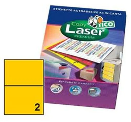 Etichette Copy Laser Tico-arancio fluorescente-2 etichette-70 fogli