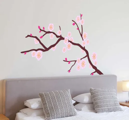 Sticker decorativo albero rosa