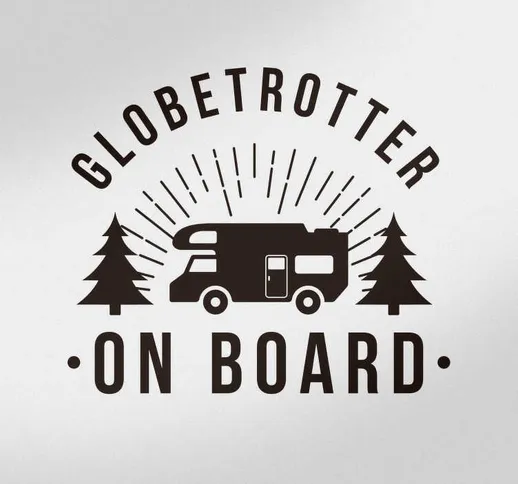 Adesivo per veicoli con "globetrotter on board"