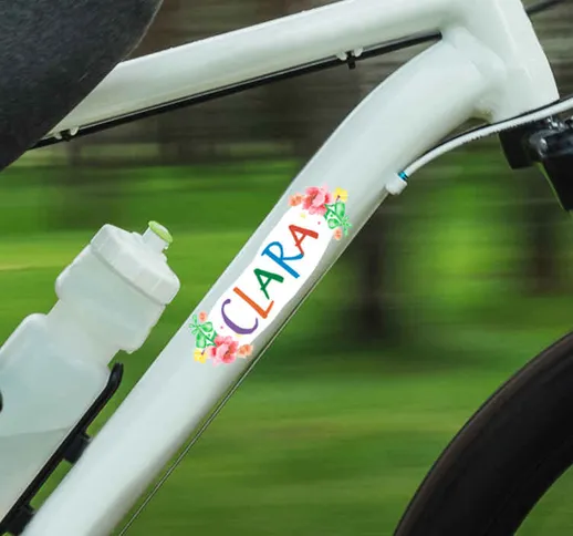 Sticker bici nome fiori