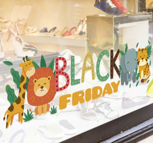 Vetrofania negozi bambini black friday