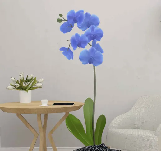 Adesivo fiore orchidea blu