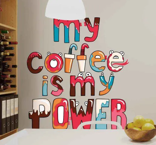 Sticker bibita Il mio caffè è il mio potere