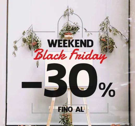 Adesivo per vetro Weekend black friday fino al 30% di sconto