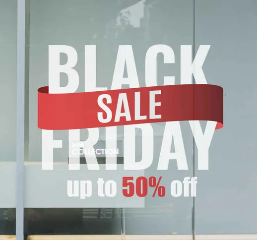 adesivo black friday Sconto personalizzabile black fridayrosso