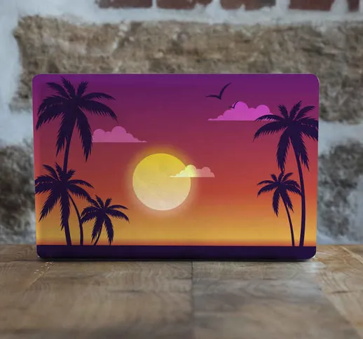 Adesivo pc Laptop tramonto anni '70