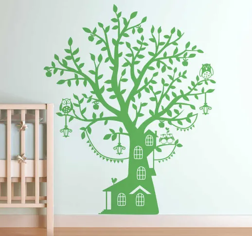 Sticker decorativo casa albero
