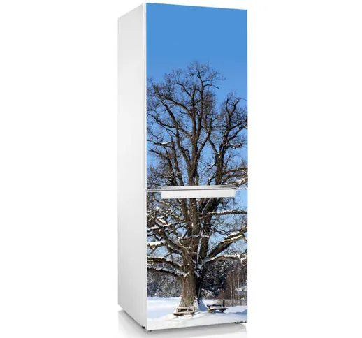 Sticker decorativo frigo albero innevato