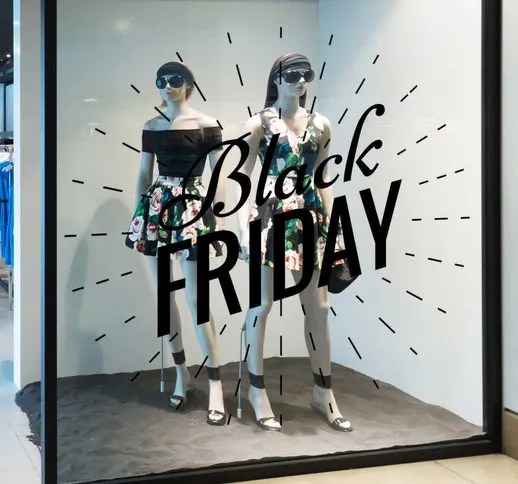 Adesivo Black Friday per vetrine