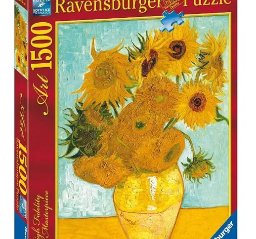 "RAVENSBURGER Puzzle 1000 Pezzi Panorama Van Gogh: Vaso Con Girasoli Puzzle Gioca 584"