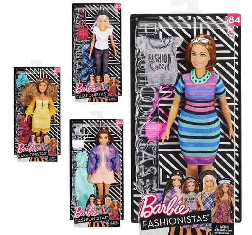 "MATTEL Barbie & Friends Fashionistas con Abito, 1 Modello Assortito "