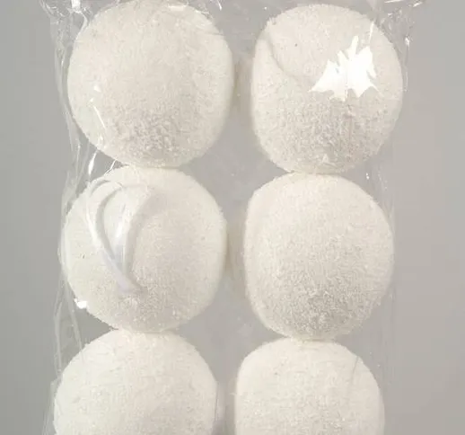 "KAEMINGK Foam Snowballs With Hanger Colour: White Size: Dia8Cm Accessori Albero 530"