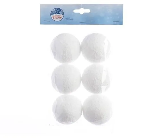 "KAEMINGK Foam Snowballs With Hanger Colour: White Size: Dia6Cm Accessori Albero 465"