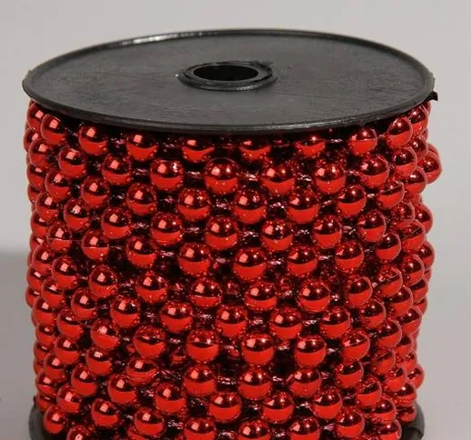 "KAEMINGK Plastic Bead Garland Colour: Christmas Red Size: 0.8X1000Cm Albero 581"