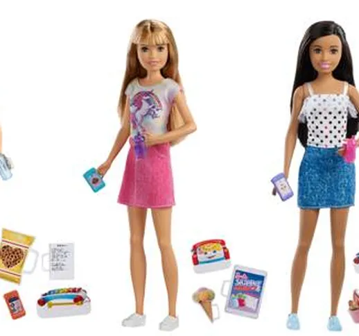 "MATTEL Barbie Babysitter, Skipper e i suoi Amici con Telefonino e Biberon, 1 Modello Asso...