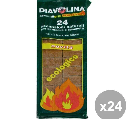"Set 24 DIAVOLINA Ecologica X 24 Cubi Barbecue & pic-nic"