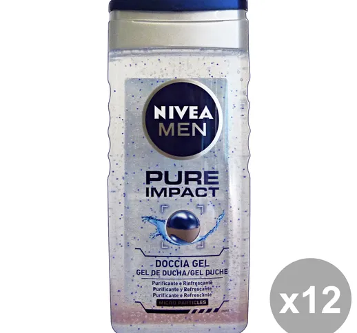 "NIVEA Set 12 Doccia Uomo Pure Impact 250 Ml. Saponi E Cosmetici"