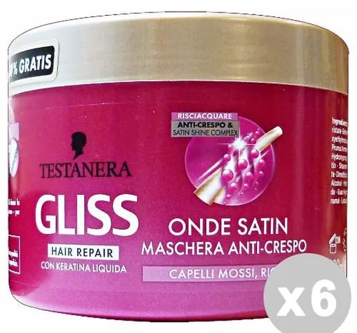 "Set 6 TESTANERA Maschera Onde SATIN 250 Ml. Prodotti per capelli"