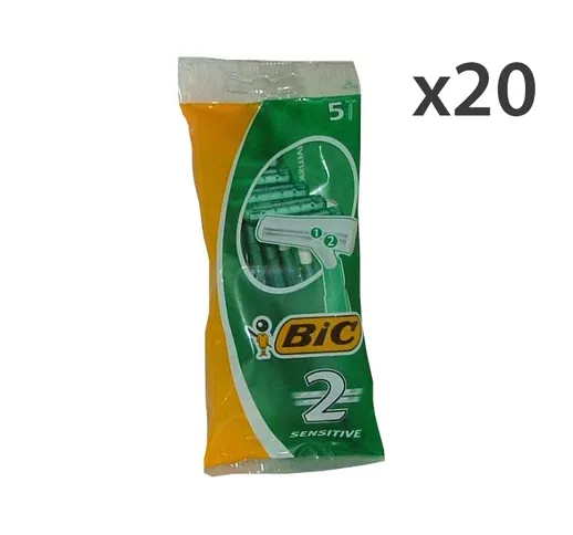 "Set 20 BIC Sensitive 2LAME R&G X 5 Pezzi Prodotti per rasatura"