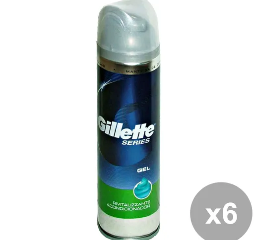 "GILLETTE Set 6 Series Schiuma Barba Rivitalizzante 200Ml. Profumi"