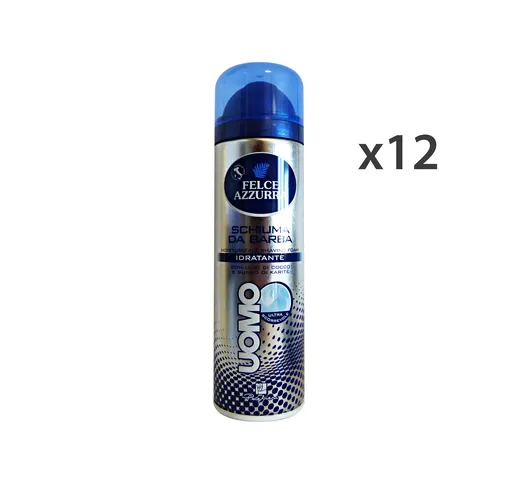 "FELCE AZZURRA Set 12 Schiuma Barba Idratante 300 Ml Profumi"