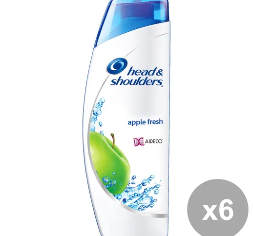 "Set 6 HEAD & SHOULDERS Shampoo APPLE Fresh 250 Ml. Prodotti per capelli"