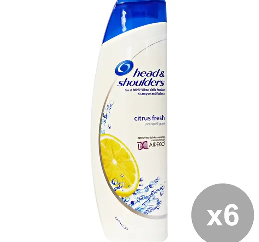 "Set 6 HEAD & SHOULDERS Shampoo CITRUS Fresh AntiForfora 250 Ml. Prodotti per capelli"