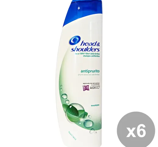 "Set 6 HEAD & SHOULDERS Shampoo AntiPrurito AntiForfora 250 ML Prodotti per capelli"
