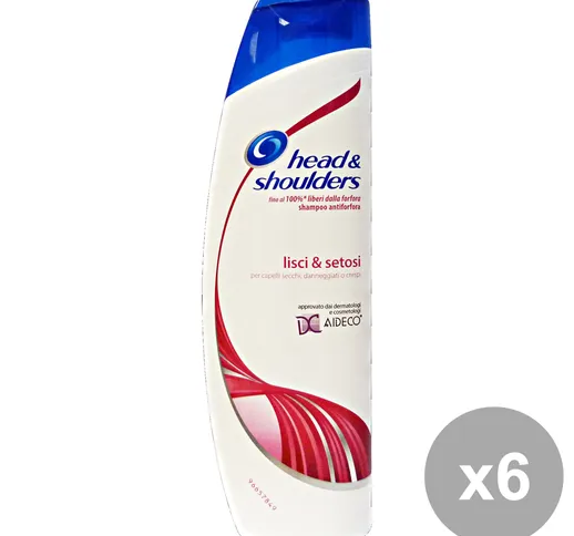 "Set 6 HEAD & SHOULDERS Shampoo Lisci&Setosi AntiForfora 250 Ml. Prodotti per capelli"