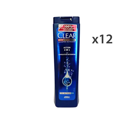 "Set 12 CLEAR Shampoo Action 2IN1 NormalI 250 Ml.  Prodotti per capelli"