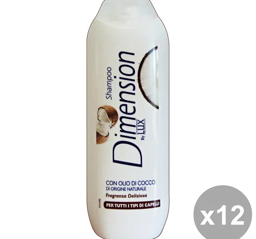 "Set 12 DIMENSION Shampoo 1-1 Olio Di COCCO 250 Ml. Prodotti per capelli"