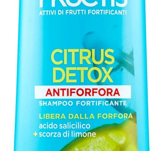 "GARNIER Fructis Shampoo Antiforfora Citrus-Detox Grassi 250 Ml. Shampoo Capelli"