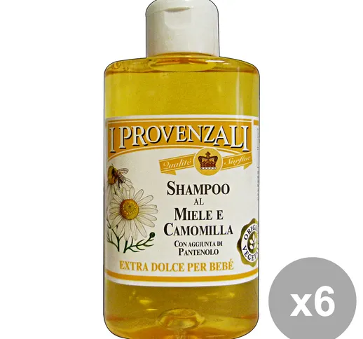 "Set 6 I PROVENZALI Shampoo MIELE-Camomilla BEBE' 250 Ml.  Prodotti per capelli"