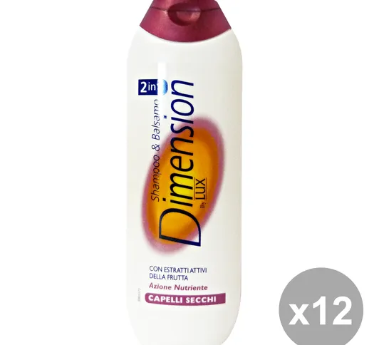 "Set 12 DIMENSION Shampoo 2-1 VIOLA Secchi 250 Ml. Prodotti per capelli"