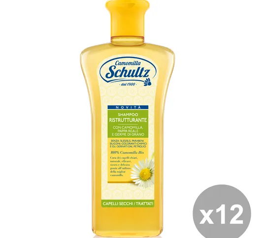 "Set 12 CAMOMILLA SCHULTZ ShaMP HAIRoo Ristrutturante Camomilla 250 Ml. Prodotti per capel...