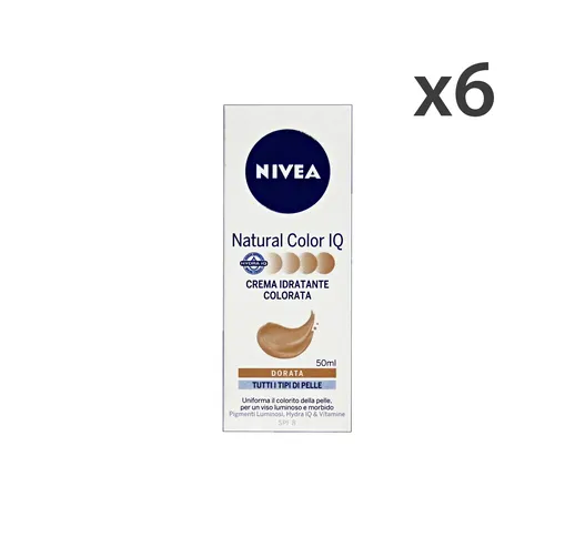 "NIVEA Set 6 Crema Bb Colorata Dorata Idratante 50 Ml. 86701 Cura Del Viso"