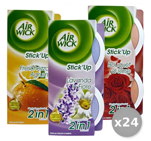 "Set 24 AIR WICK Stick-UP * 2 Pezzi Deodorante Candele E Profumatori"