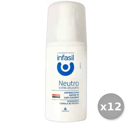"Set 12 INFASIL Deodorante VAPO Neutro ExtraDEL.70 ml Cura del corpo"