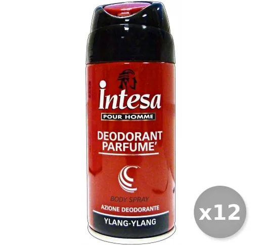 "INTESA Set 12 Deodorante Spray Uomo Ylang-Ylang 150 ml Cura del corpo"