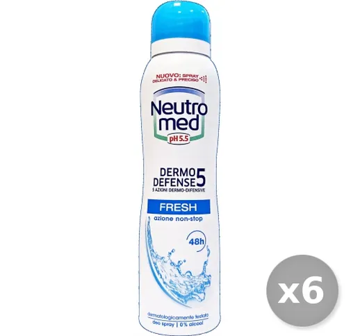 "Set 6 NEUTROMED Deodorante Spray Fresh 150 ml Cura del corpo"