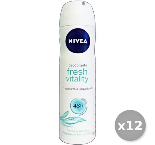"Set 12 NIVEA Deodorante Spray Fresh Vitality 150 ml 80055 Igiene E Cura del corpo"