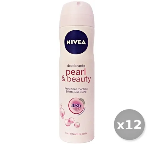 "Set 12 NIVEA Deodorante Spray Pearl & Beauty 150 ml Igiene E Cura del corpo"