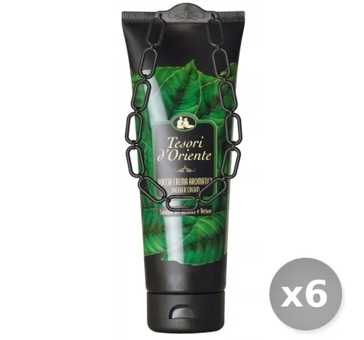 "Set 6 TESORI D'ORIENTE Doccia Sandalo/vetiver 250 ml Prodotto Bagno e Doccia"